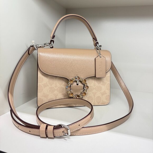 Coach Courtney Top Handle Bag In Signature Canvas CCE22 - Picture 1 of 6